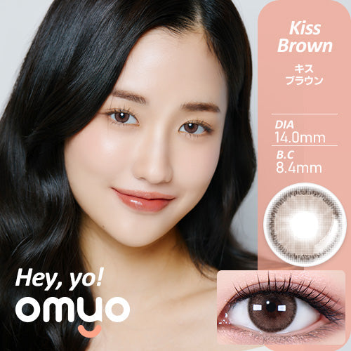 【OMYO Kiss】(オマイオ キス) (Kiss Brown)/1ヵ月タイプ2枚入りカラーコンタクト