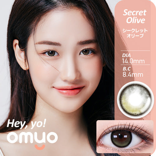 【OMYO Secret】(オマイオ シークレット)(Secret Olive)/1ヵ月タイプ2枚入りカラーコンタクト