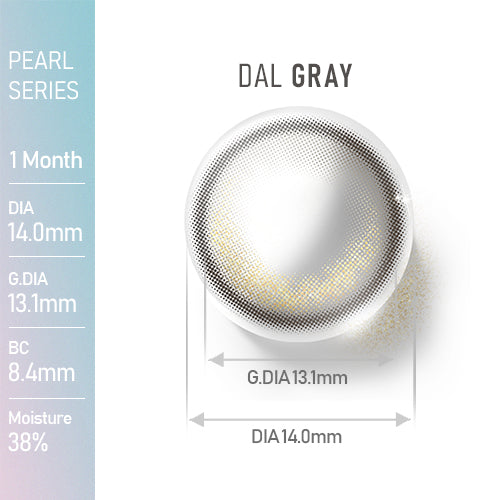 【HOLORIS PEARL】(ホロリス パール)(DAL Gray)/1ヵ月タイプ2枚入りカラーコンタクト