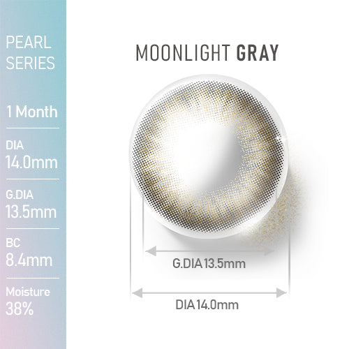 【HOLORIS PEARL】(ホロリス パール)(Moonlight Gray)/1ヵ月タイプ2枚入りカラーコンタクト