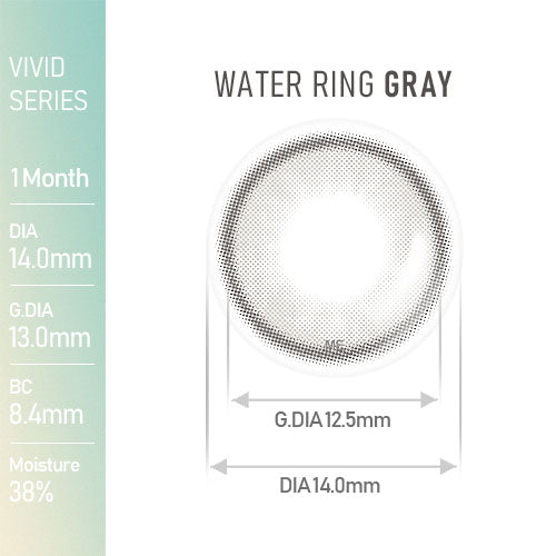 【HOLORIS VIVID】(ホロリス ヴィヴィッド)Holoris Vivid(Water Ring Gray)/1ヵ月タイプ2枚入りカラーコンタクト